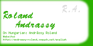 roland andrassy business card