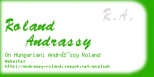 roland andrassy business card